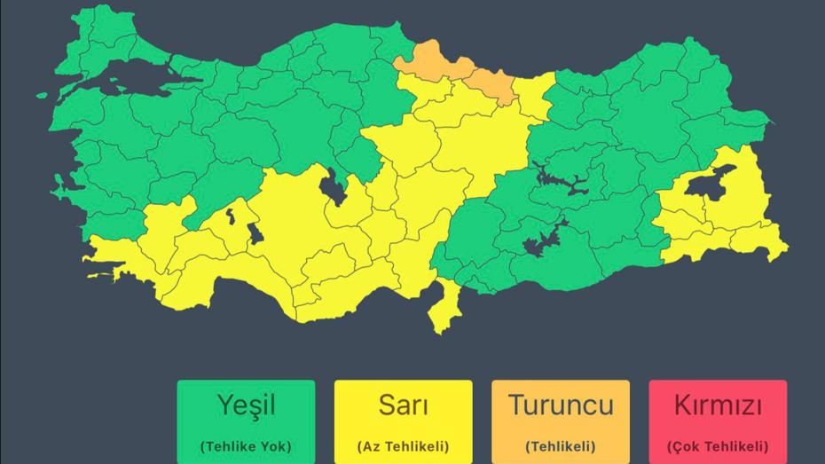 İçişleri Bakanlığı'ndan Yoğun Yağış ve Fırtına Uyarısı Geliyor