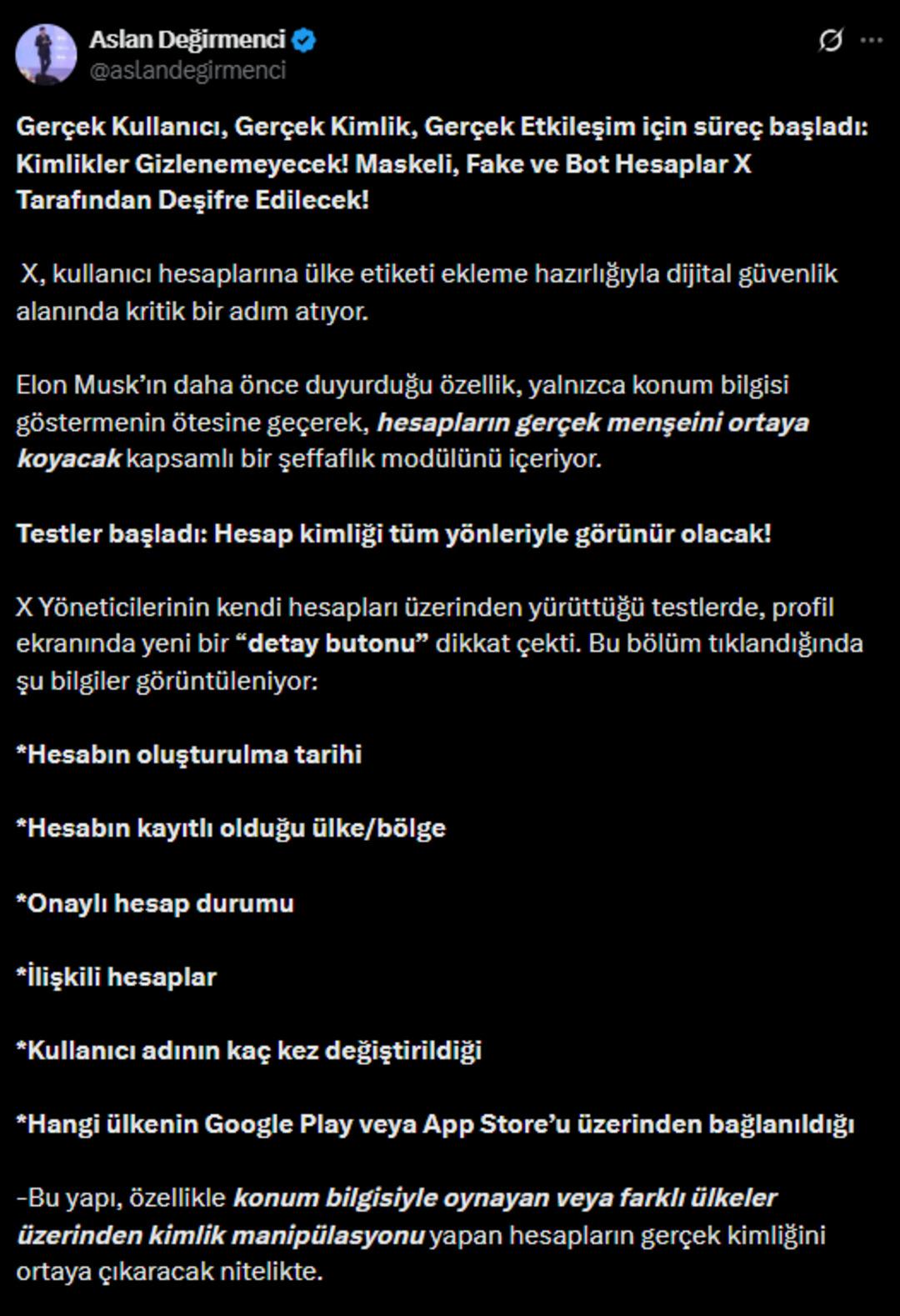 X'te yeni dönem: Gerçek kimlik şeffaflaşıyor! Konum manipülasyonu ve 3 bot hesabı açığa çıkacak